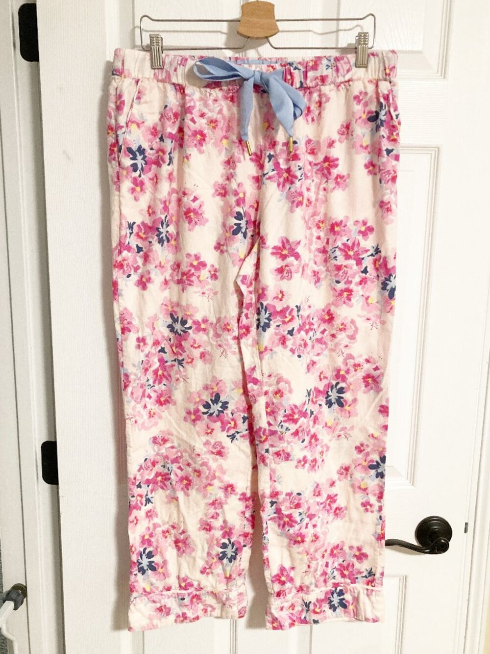 Joules 100% Cotton Floral Flannel PJ Lounge Pants Size 12